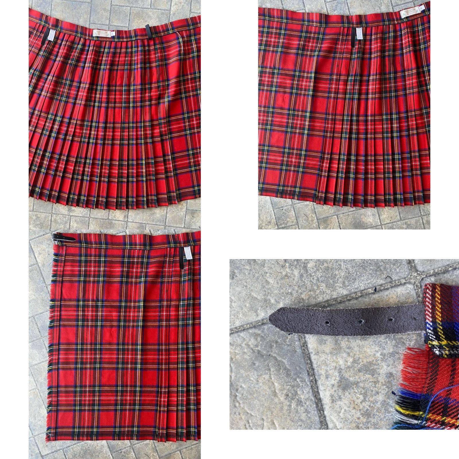 Industrie Highland Home Industries Skirt Women's 14 Red Plaid Wool Scotland 100% Pure Wool Multicolor Plaid Women Size 36" / US 14 / IT 50 - 10 Thumbnail