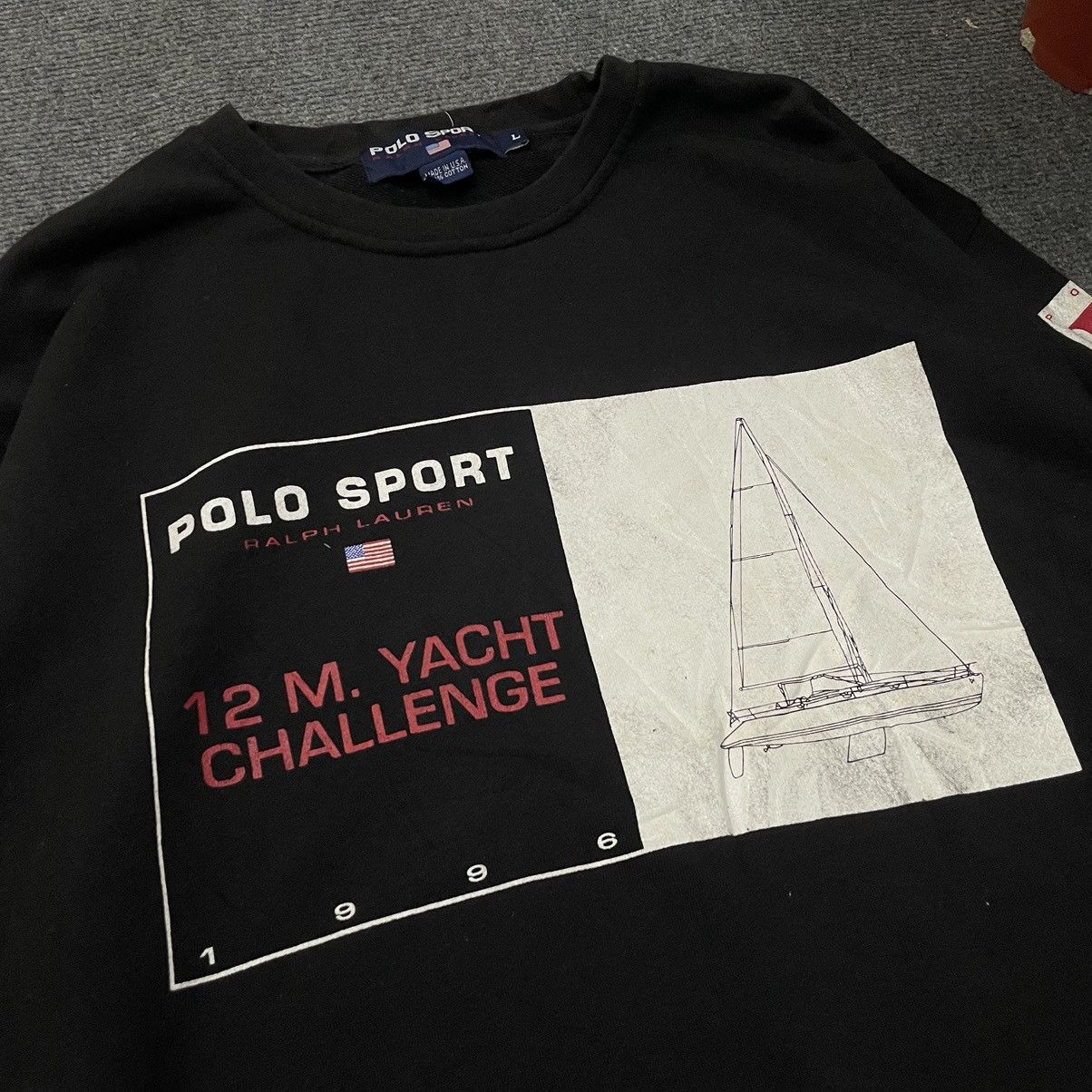 Polo Ralph Lauren × Ralph Lauren × Vintage Vintage Polo RL Sport 12 M Yacht Challenge Sweatshirt Size US L / EU 52-54 / 3 - 2 Thumbnail