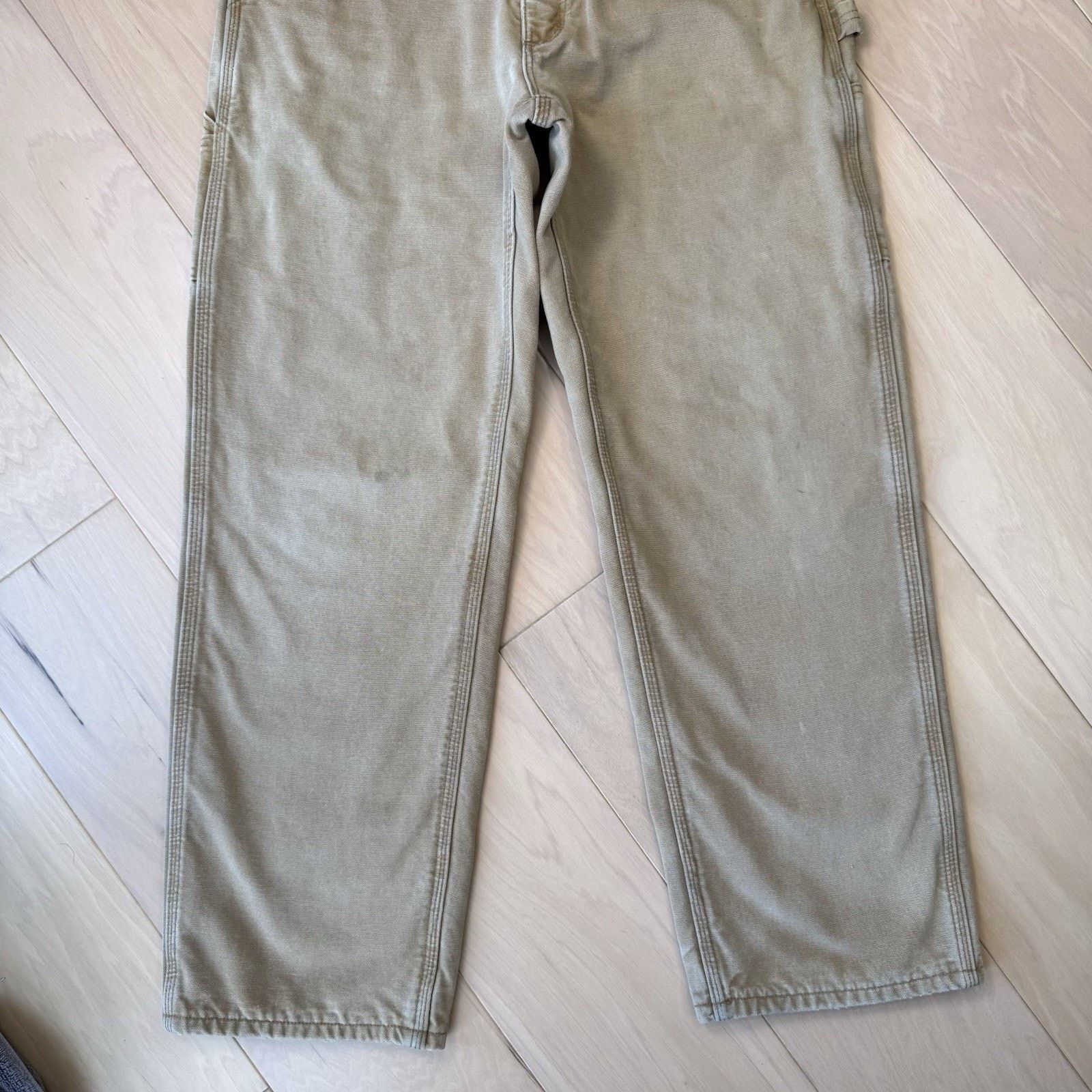 Carhartt Vintage Carhartt Flannel Lined Pants 32 Khaki 90s Heavy Size US 32 / EU 48 - 4 Thumbnail