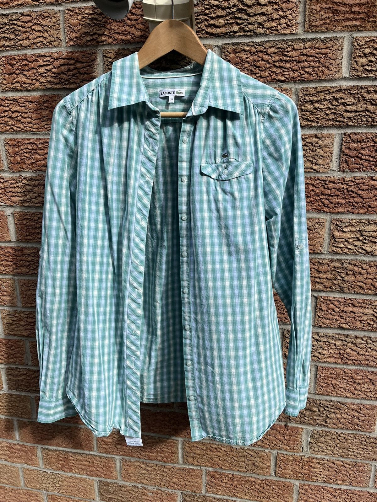 Japanese Brand × Lacoste × Vintage Lacoste Plaid 100% cotton shirt size 38 womens Size XS / US 0-2 / IT 36-38 - 1 Thumbnail