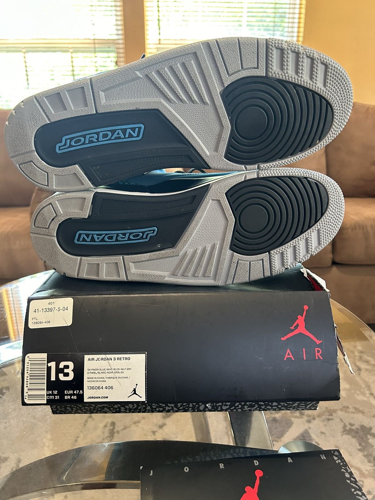 Jordan Brand Air jordan 3 Powder Blue Size US 13 / EU 46 - 6 Thumbnail