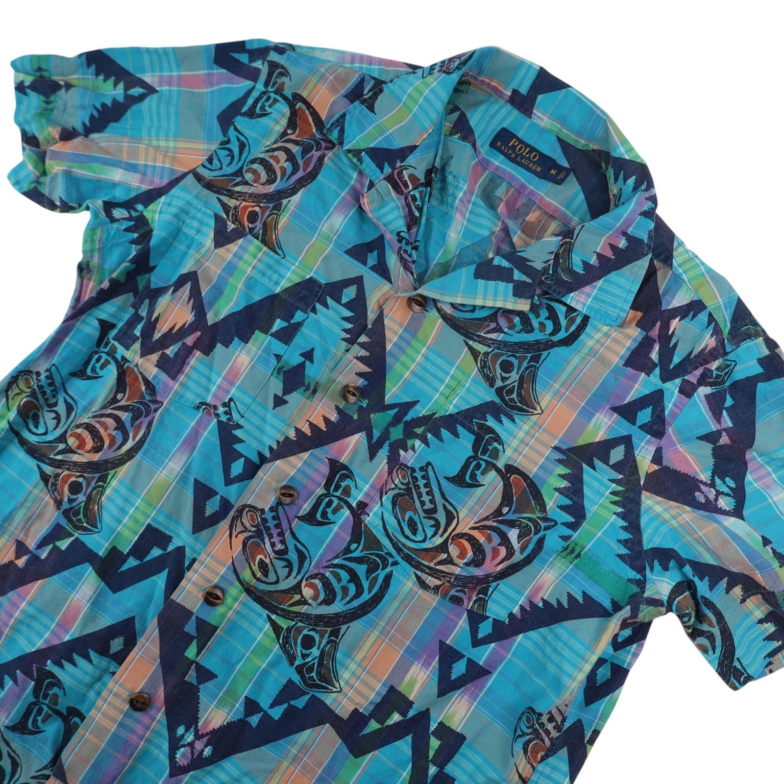 Polo Ralph Lauren Polo Ralph Lauren Aztec Indigenous Print Button Up Shirt Size US M / EU 48-50 / 2 - 2 Thumbnail