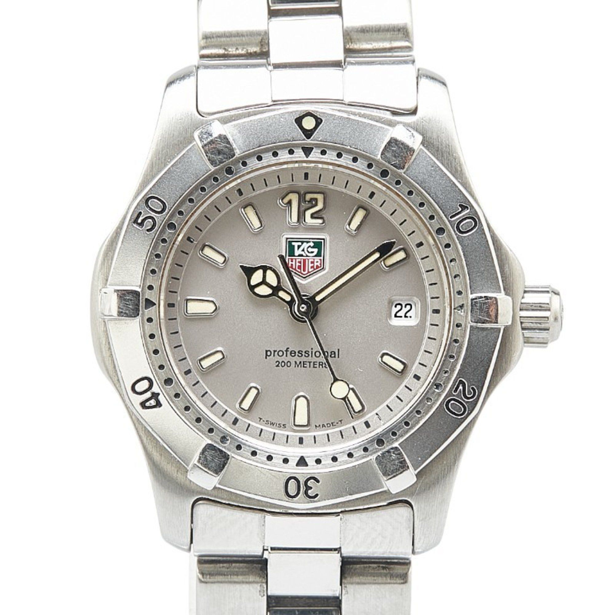 Tag Heuer 2000 Series Watch Wk1312 Quartz Grey Dial Stainless Steel Ladies Heuer, Women's