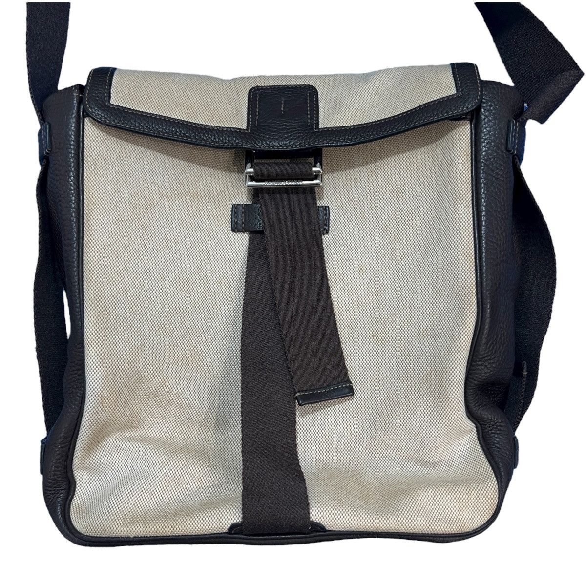 Hermes HERMÈS Tibet Vertical Shoulder Bag Toile H Beige × Brown Size ONE SIZE - 2 Thumbnail