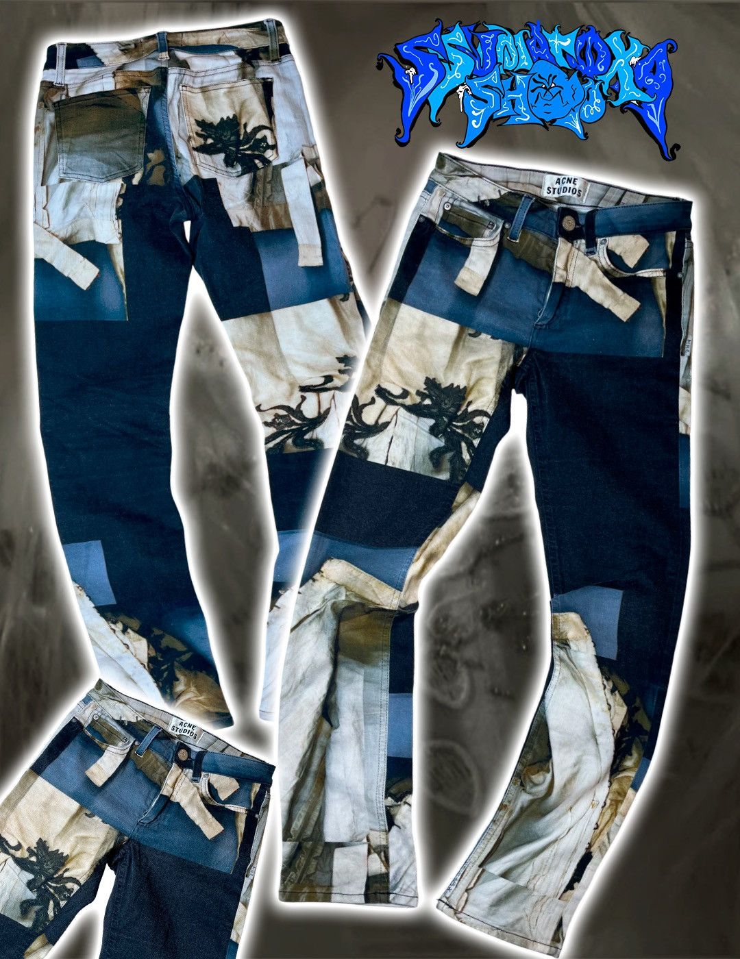 Acne Studios Acne Studios designer high fashion luxury jeans with print🌌 Size 27" / US 4 / IT 40 - 1 Thumbnail