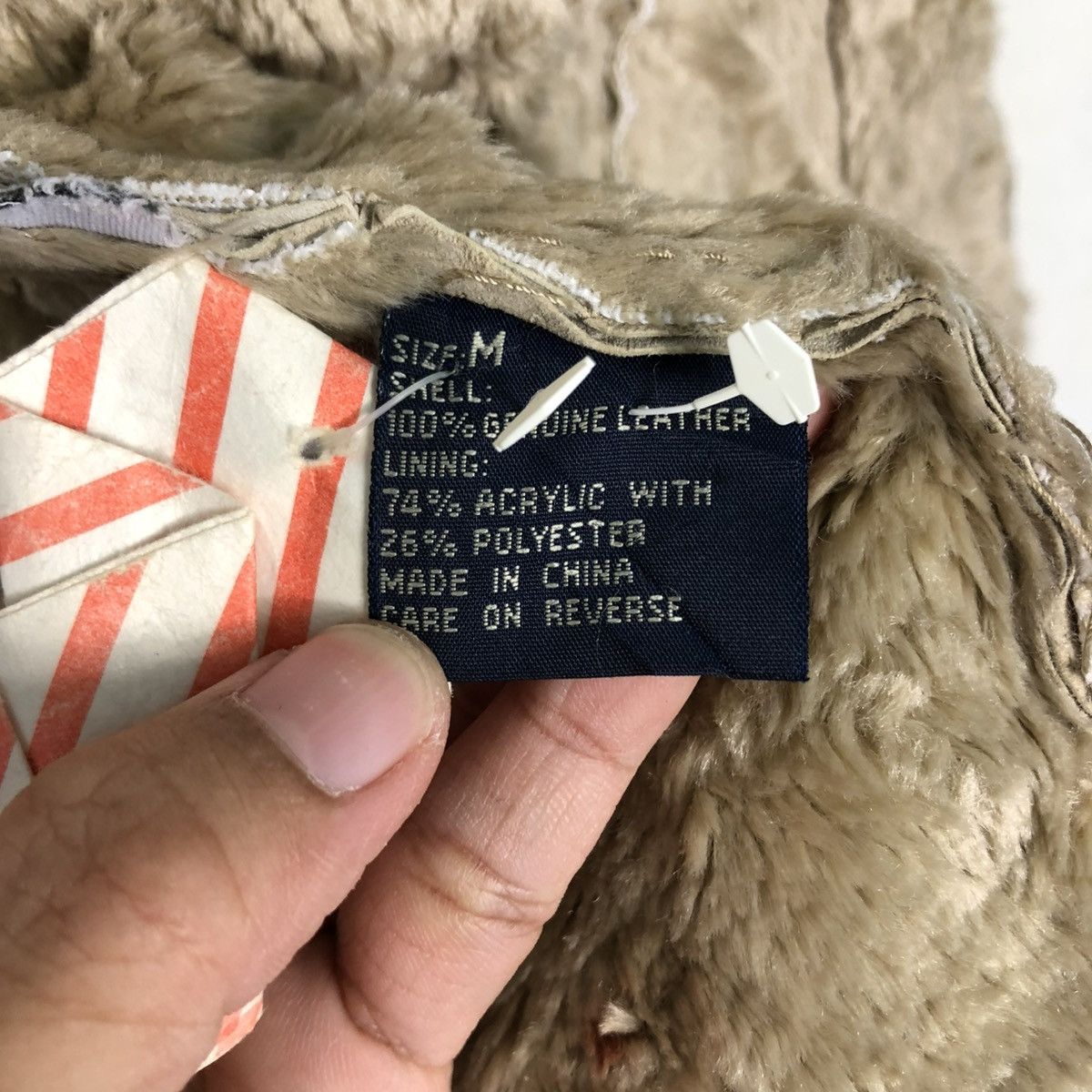 Vintage 🔥VINTAGE LEATHER JACKET BLANKET FUR BAILEY ISSEY MIYAKE Size US M / EU 48-50 / 2 - 20 Thumbnail