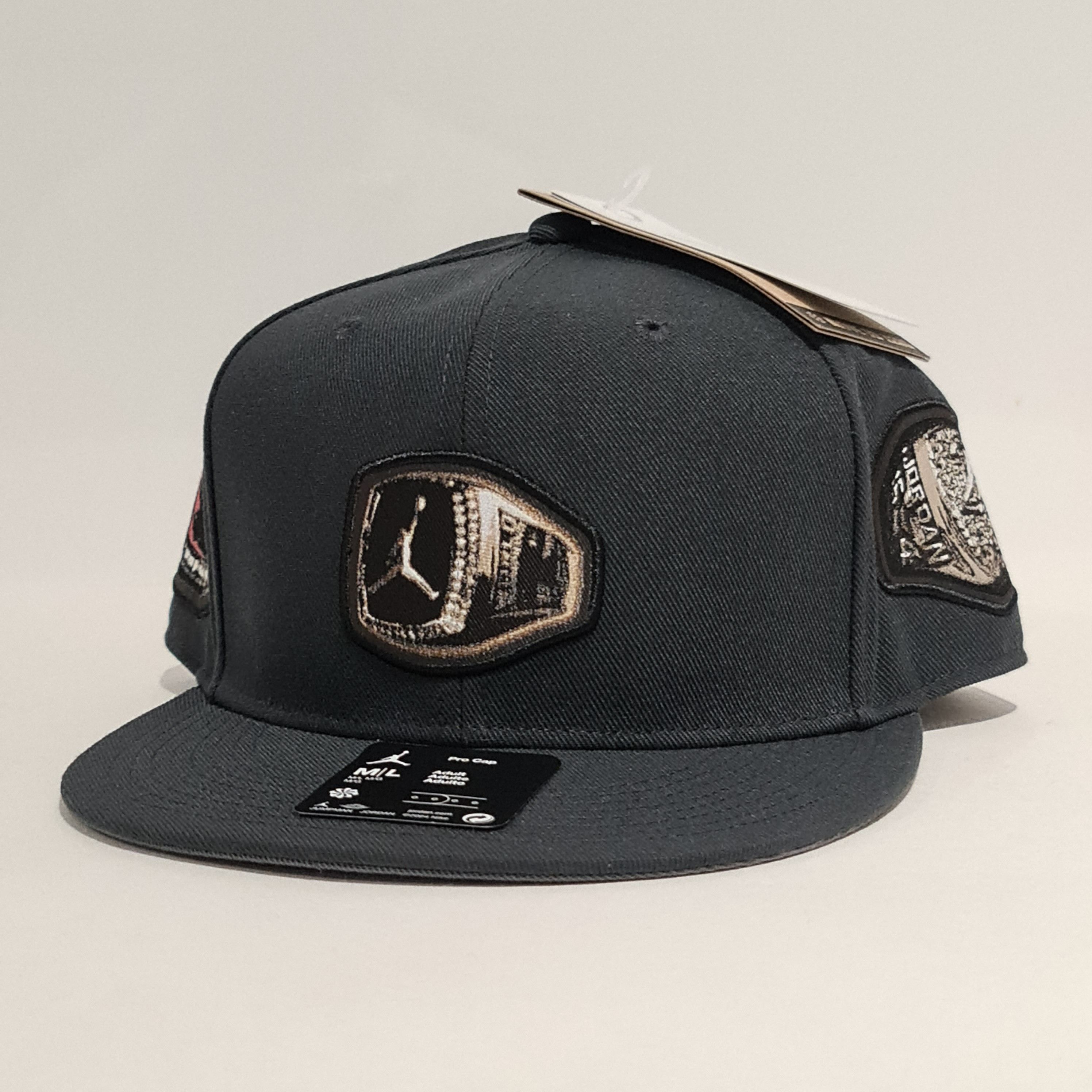 Jordan Brand Jordan Cap Snapback 'Flight MVP Champs Rings' Black Size ONE SIZE - 1 Thumbnail