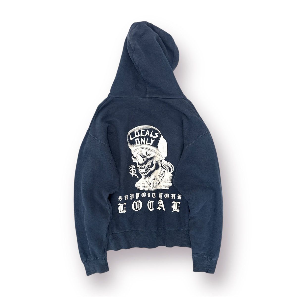 Japanese Brand 🔥 Japan Streetwear LOCALS ONLY Jingumae Shibuya Skull Hoodie Size US M / EU 48-50 / 2 - 1 Thumbnail