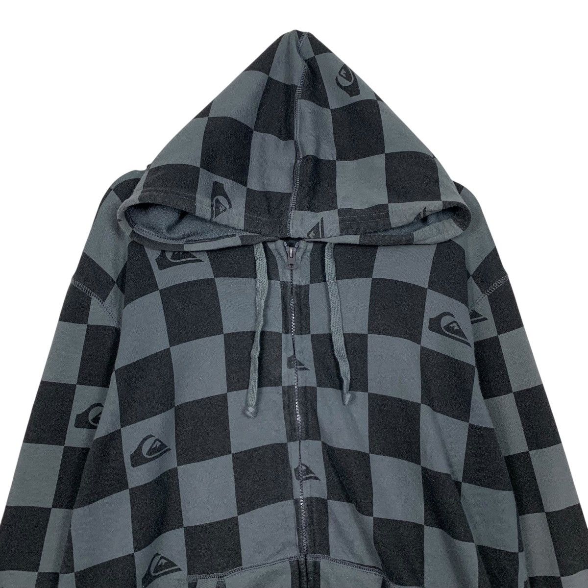 Quiksilver QUIKSILVER Checked Zipper Hoodie Sweatshirt #3619-C165 Size US XL / EU 56 / 4 - 2 Thumbnail