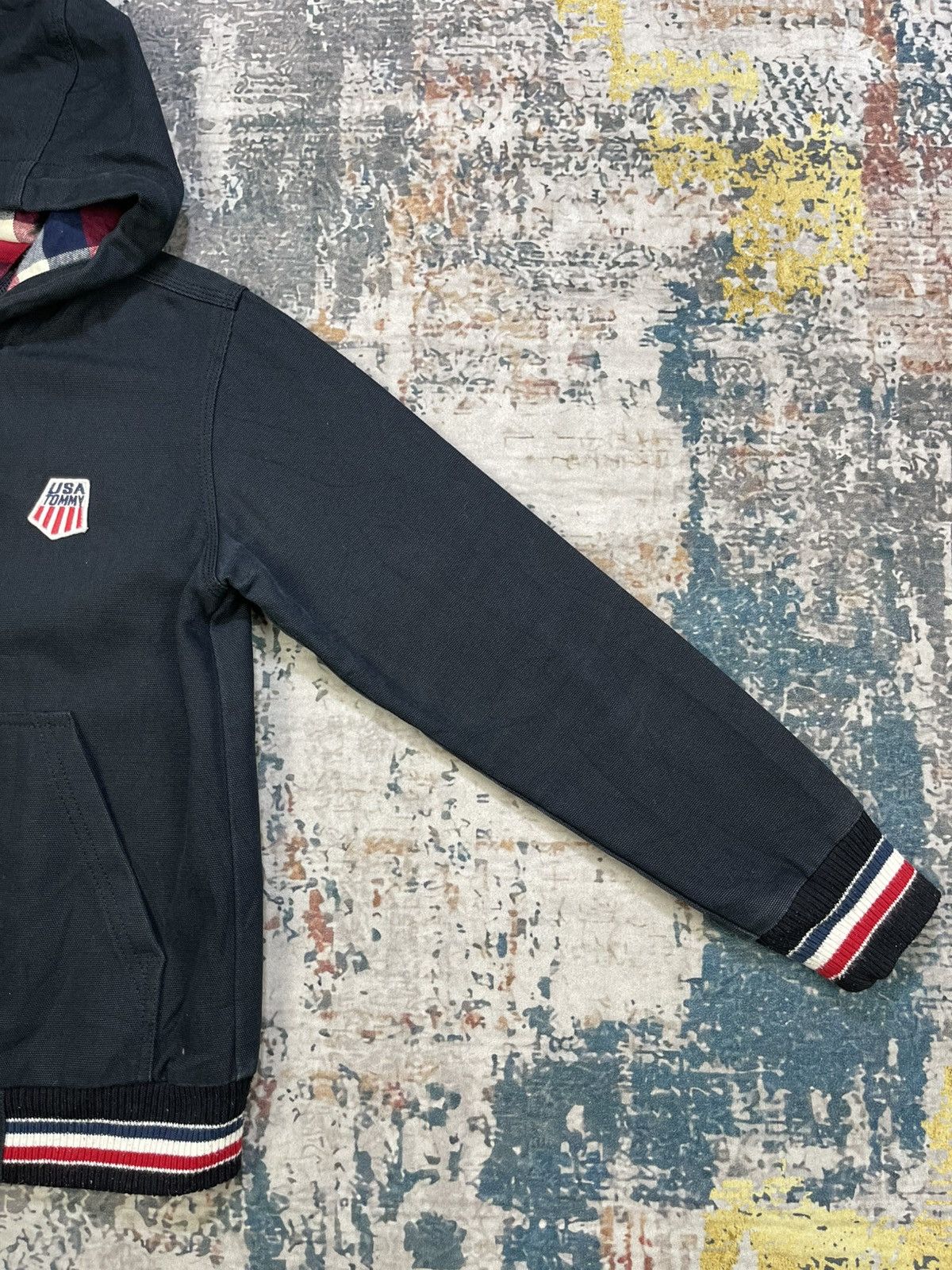 Tommy Hilfiger Tommy Hilfiger Full Zip Hooded Cotton Canvas Jacket Size US XS / EU 42 / 0 - 4 Thumbnail