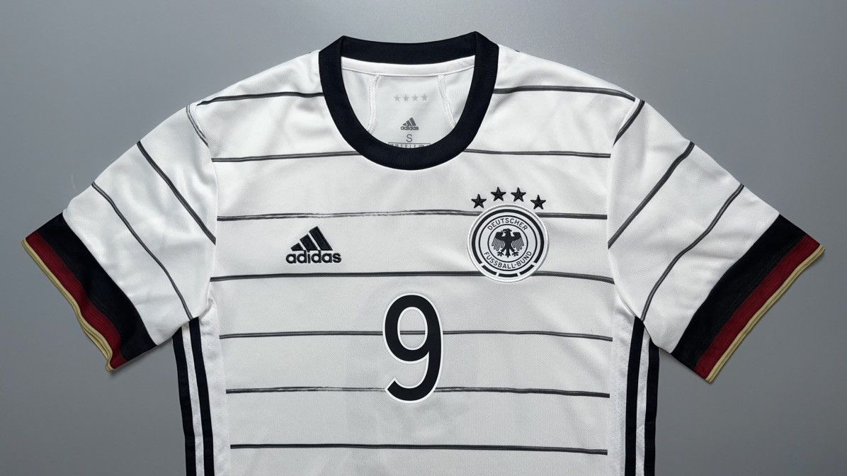 Adidas GERMANY ADIDAS 2020 EURO FOOTBALL HOME JERSEY #9 VOLLAND Size US S / EU 44-46 / 1 - 3 Thumbnail