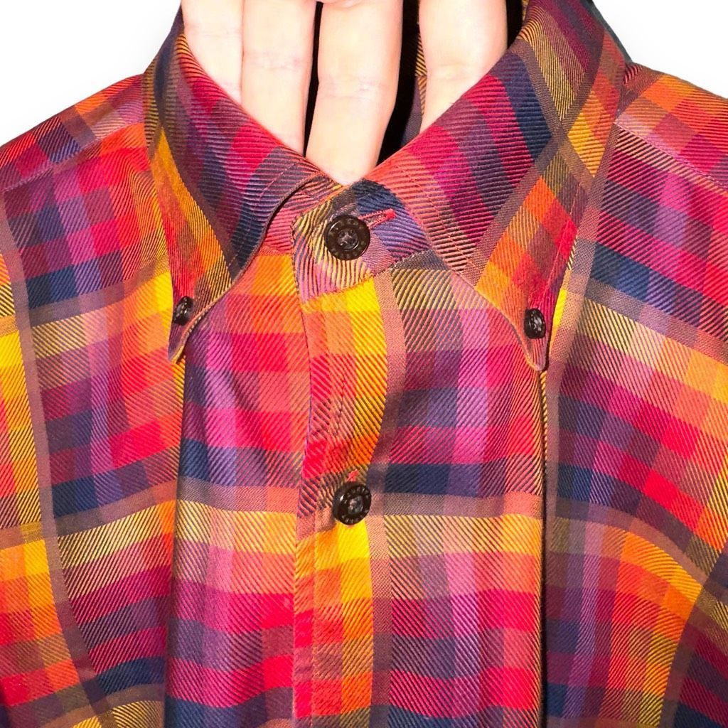 Robert Talbott Robert Talbott Red & Orange Check Button Down Shirt Size M Size US M / EU 48-50 / 2 - 3 Thumbnail