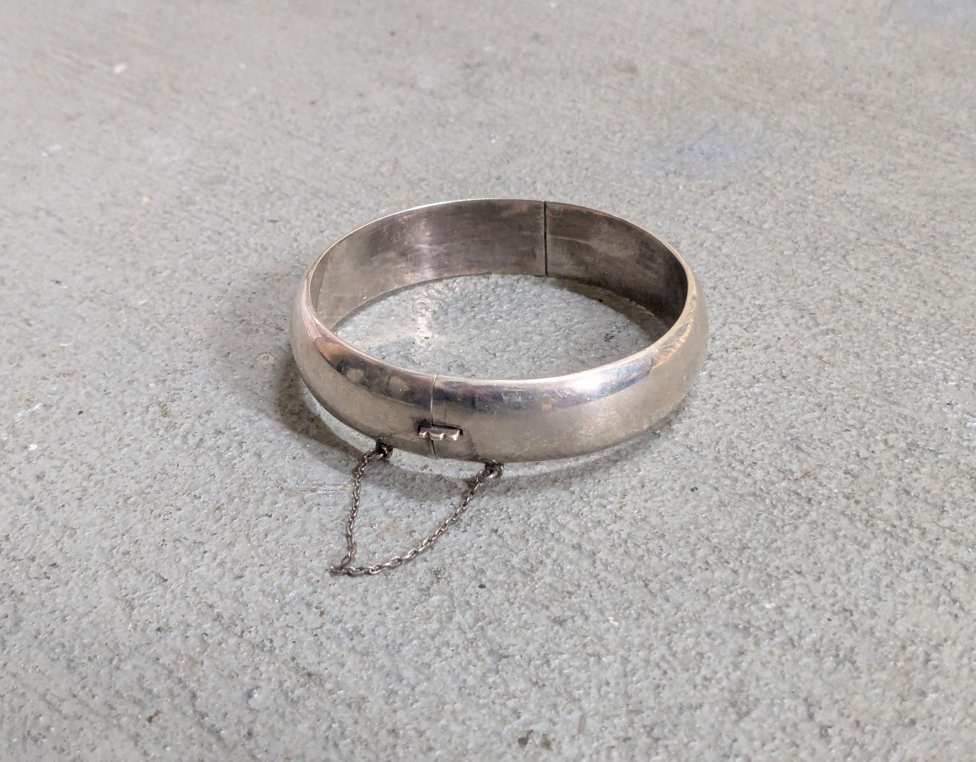 Vintage Vintage Sterling Silver Bracelet Hinge Clamper 7.25 Size ONE SIZE - 2 Thumbnail