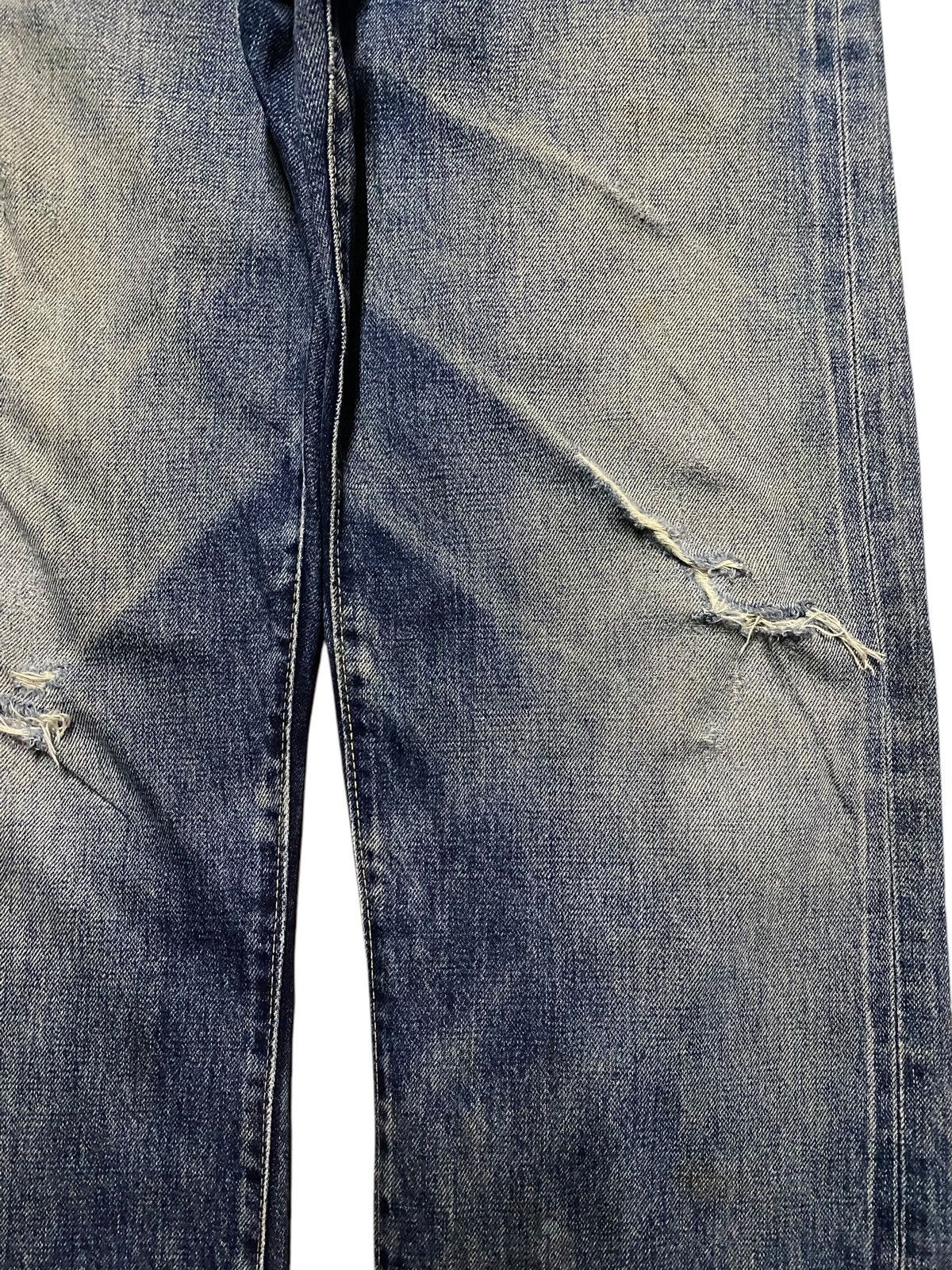 Denime Vintage Denime Selvedge Mud Wash Distressed Loose Jeans Size US 30 / EU 46 - 10 Thumbnail