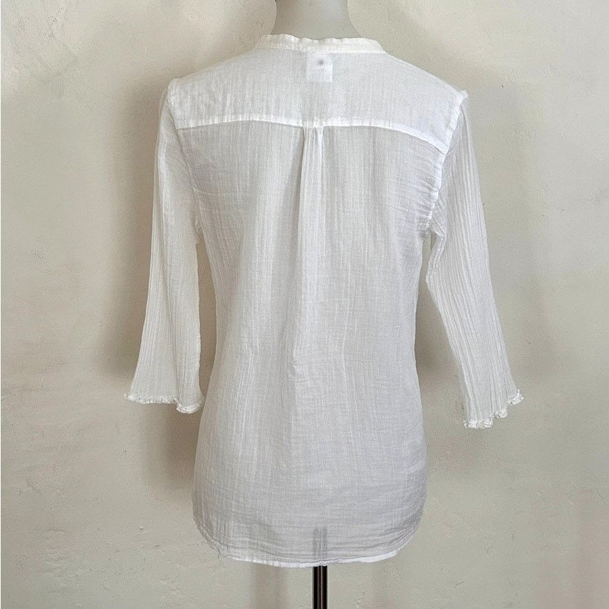 Puma Vintage Nuala Puma Christy Turlington Sheer 3/4 Sleeve Top Size L / US 10 / IT 46 - 4 Thumbnail