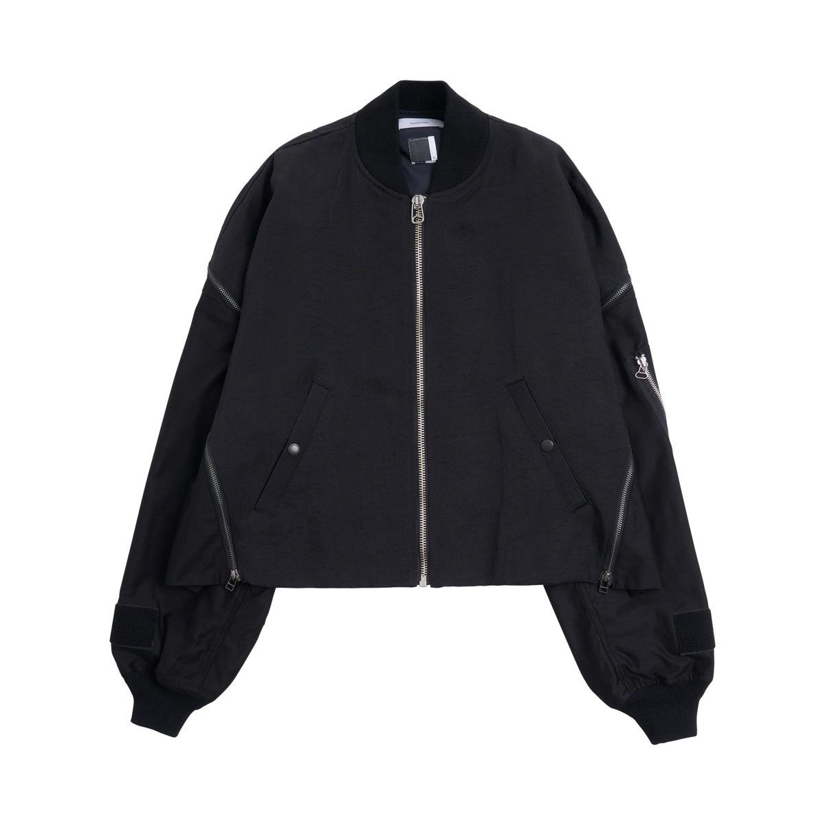 image of Facetasm Back Zip Bomber in Black, Men's (Size XL)