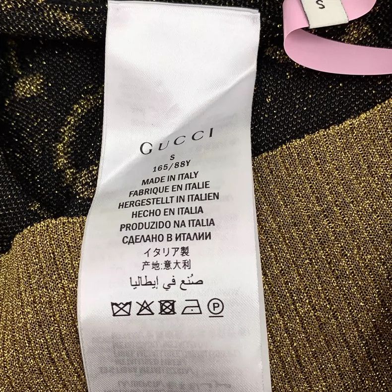 Gucci Gucci Color-blocked logo jacquad full-print wool V-neck sin Size S / US 4 / IT 40 - 6 Thumbnail