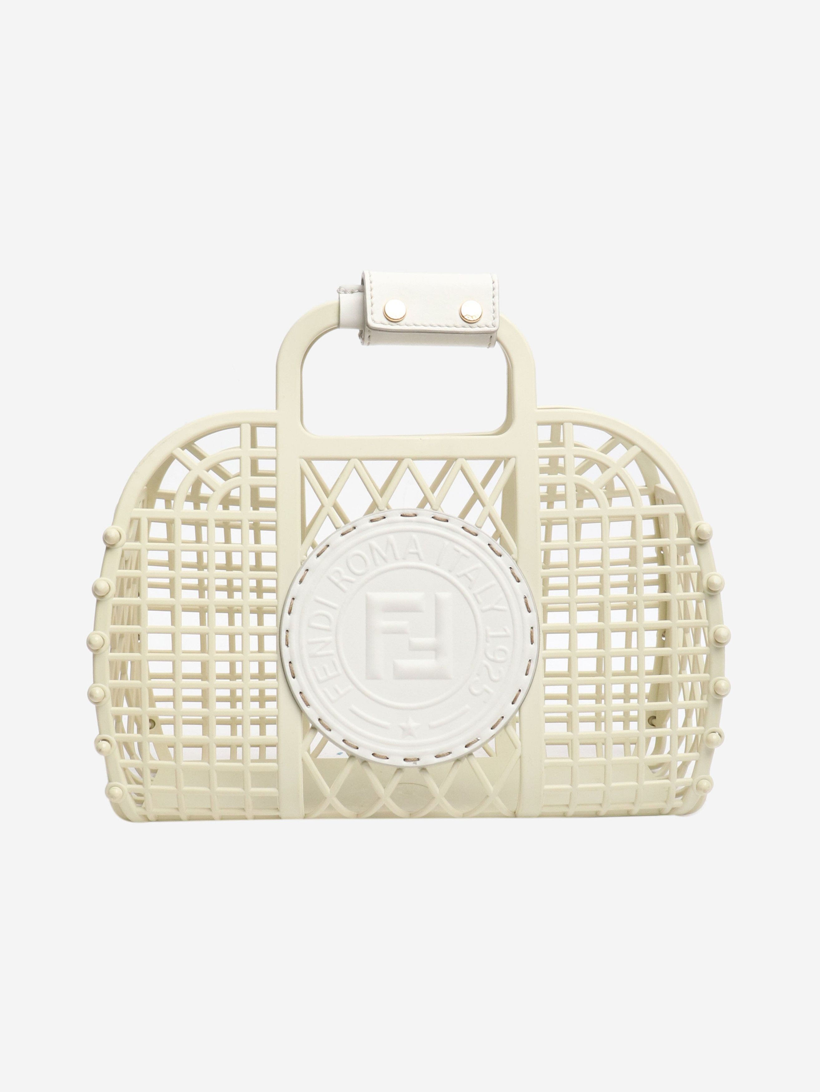Fendi White mini basket tote Size ONE SIZE - 1 Thumbnail