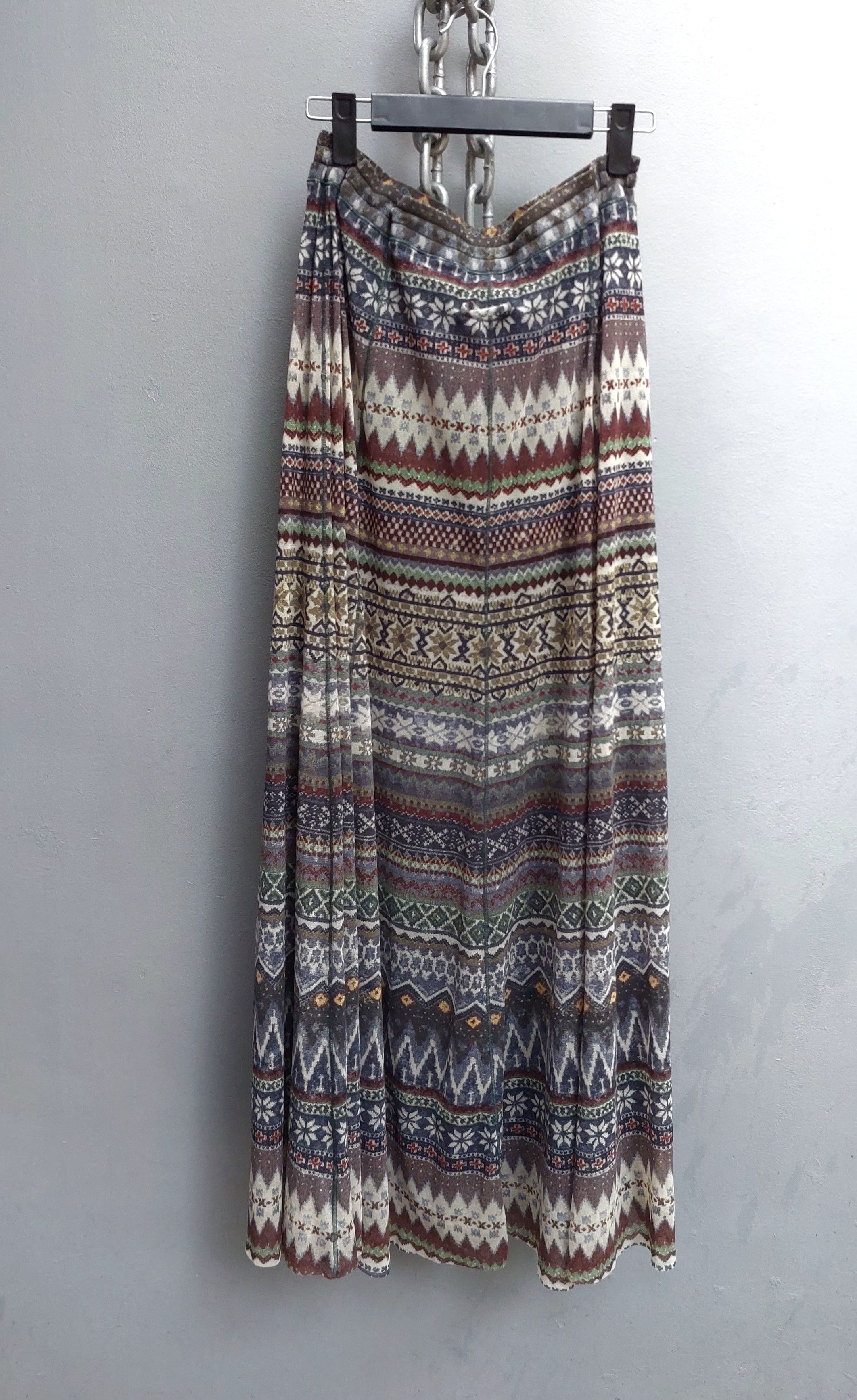 Jean Paul Gaultier Jean Paul Gaultier Gored Tribal Print Maxi Skirt Size 38" / US 16 / IT 52 - 8 Thumbnail