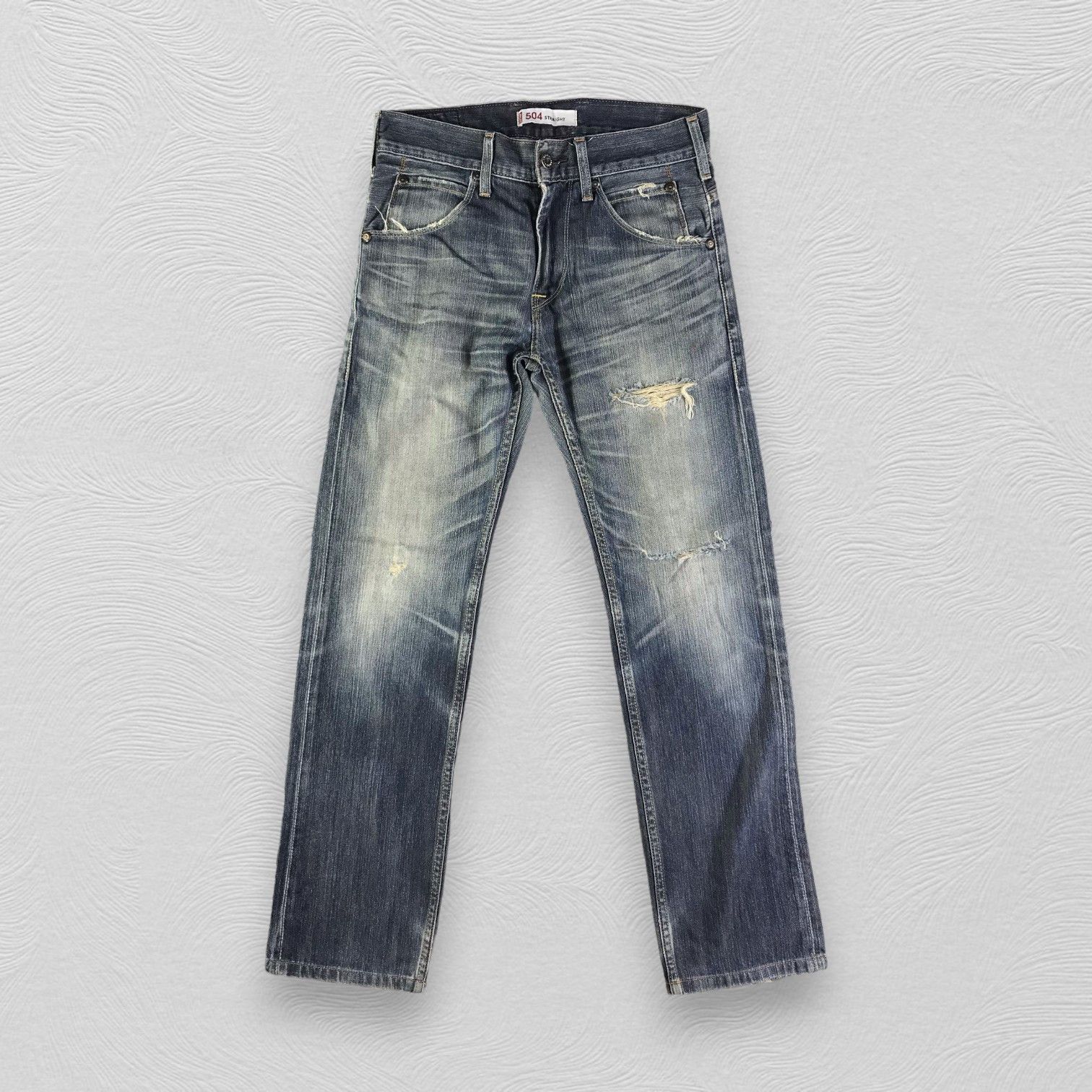 Levi's Vintage Levis Jeans 504 Distressed Denim KJ2528 Size US 30 / EU 46 - 1 Thumbnail