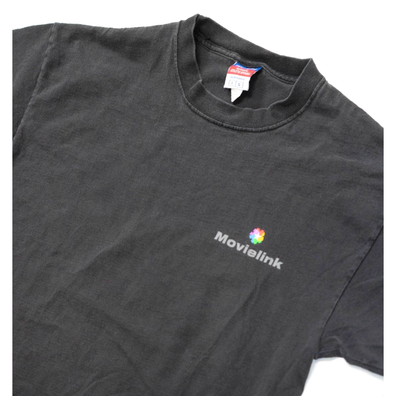 Champion VINTAGE Champion MovieLink Promo T-Shirt L Men Black 90s Logo Crew Neck Short Sleeve Vintage Yes Boys Girls Mens Womens Size US L / EU 52-54 / 3 - 3 Thumbnail