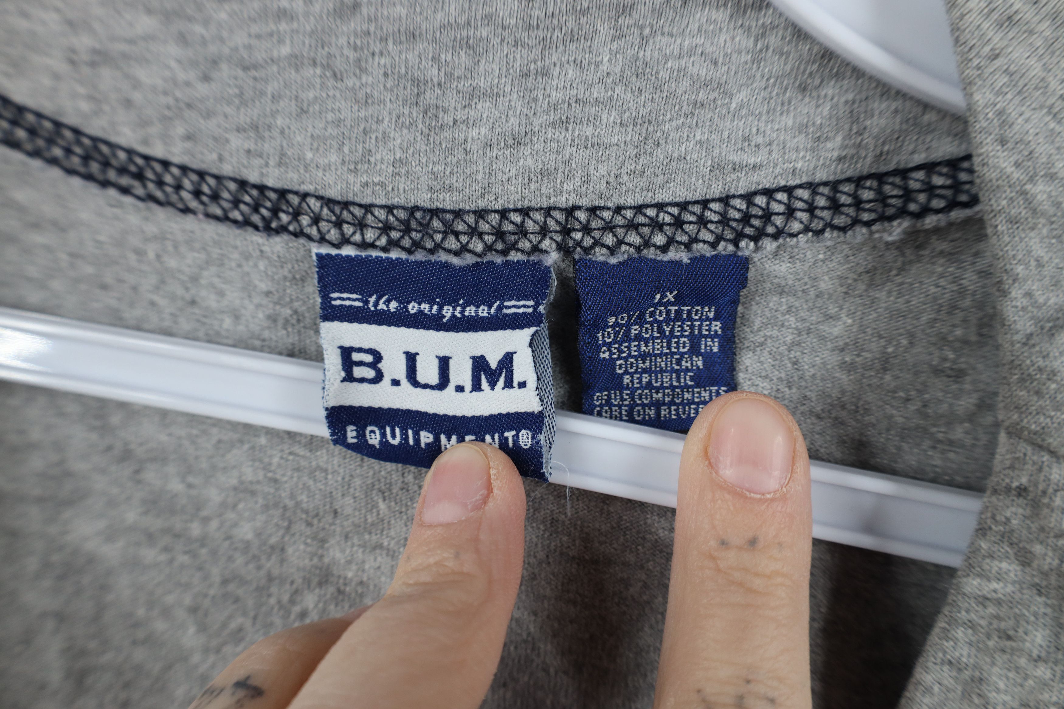 Vintage Vintage 90s Bum Equipment Spell Out Baseball Jersey Gray Size XL / US 12-14 / IT 48-50 - 11 Thumbnail