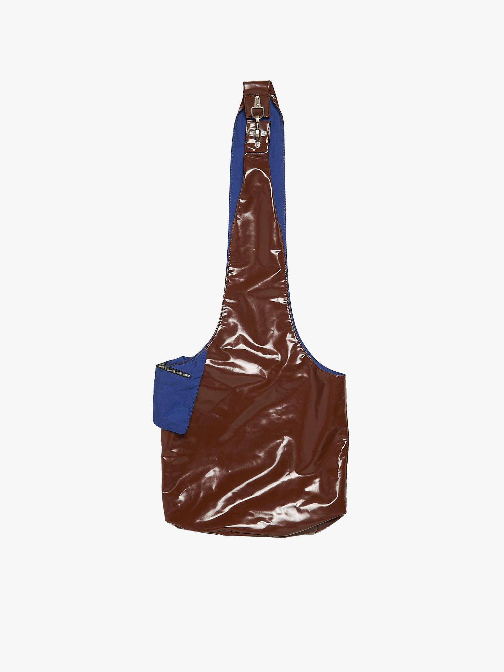 Raf Simons Brown and Blue Reversible Vinyl Shoulder Bag Size ONE SIZE - 1 Thumbnail
