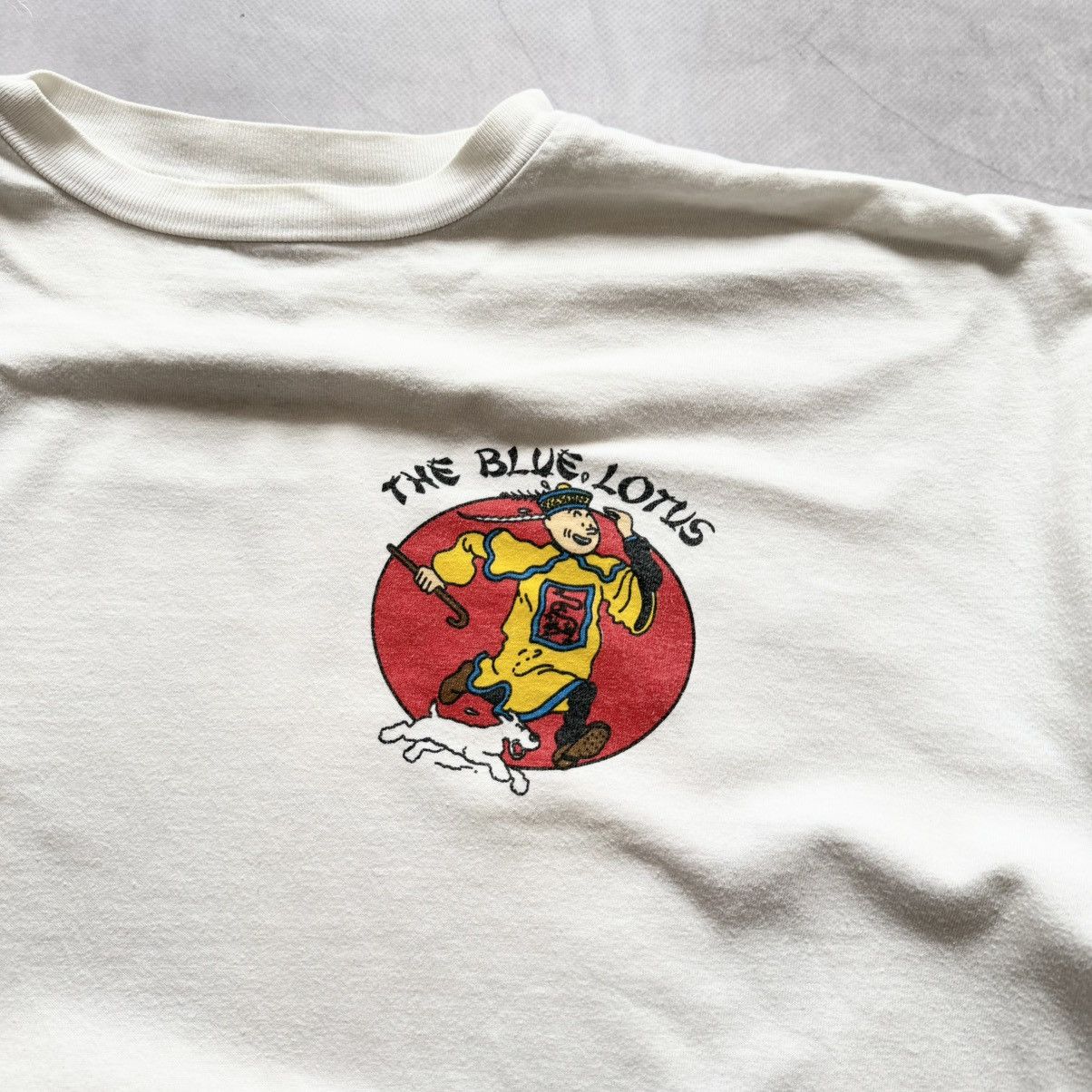 Vintage 90s TinTin The Blue Lotus Cartoon Movie T-shirt Tee Y2K Size US XL / EU 56 / 4 - 5 Thumbnail