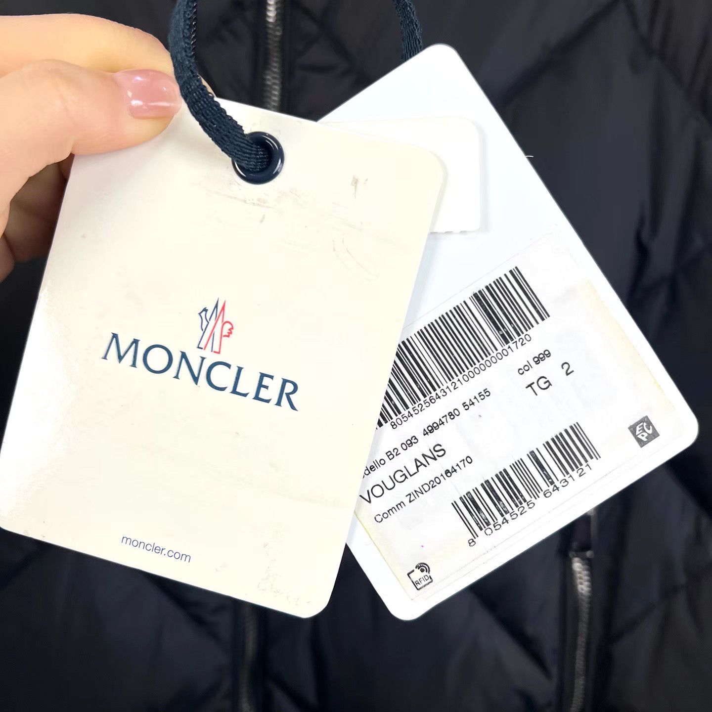 Moncler Moncler Black Ruffled Mid-Length Down Jacket K12 Size XS / US 0-2 / IT 36-38 - 8 Thumbnail