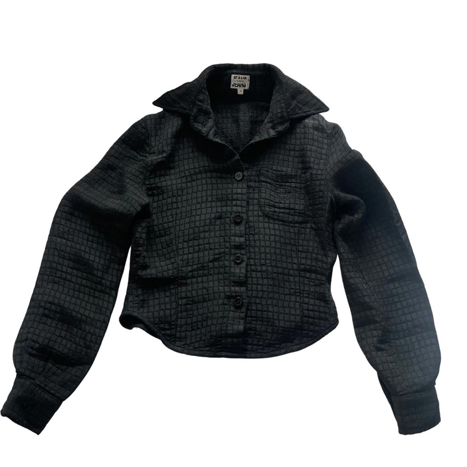 Iceberg Iceberg Jeans Women’s Black Quilted Button-Down Top Size S / US 4 / IT 40 - 2 Thumbnail