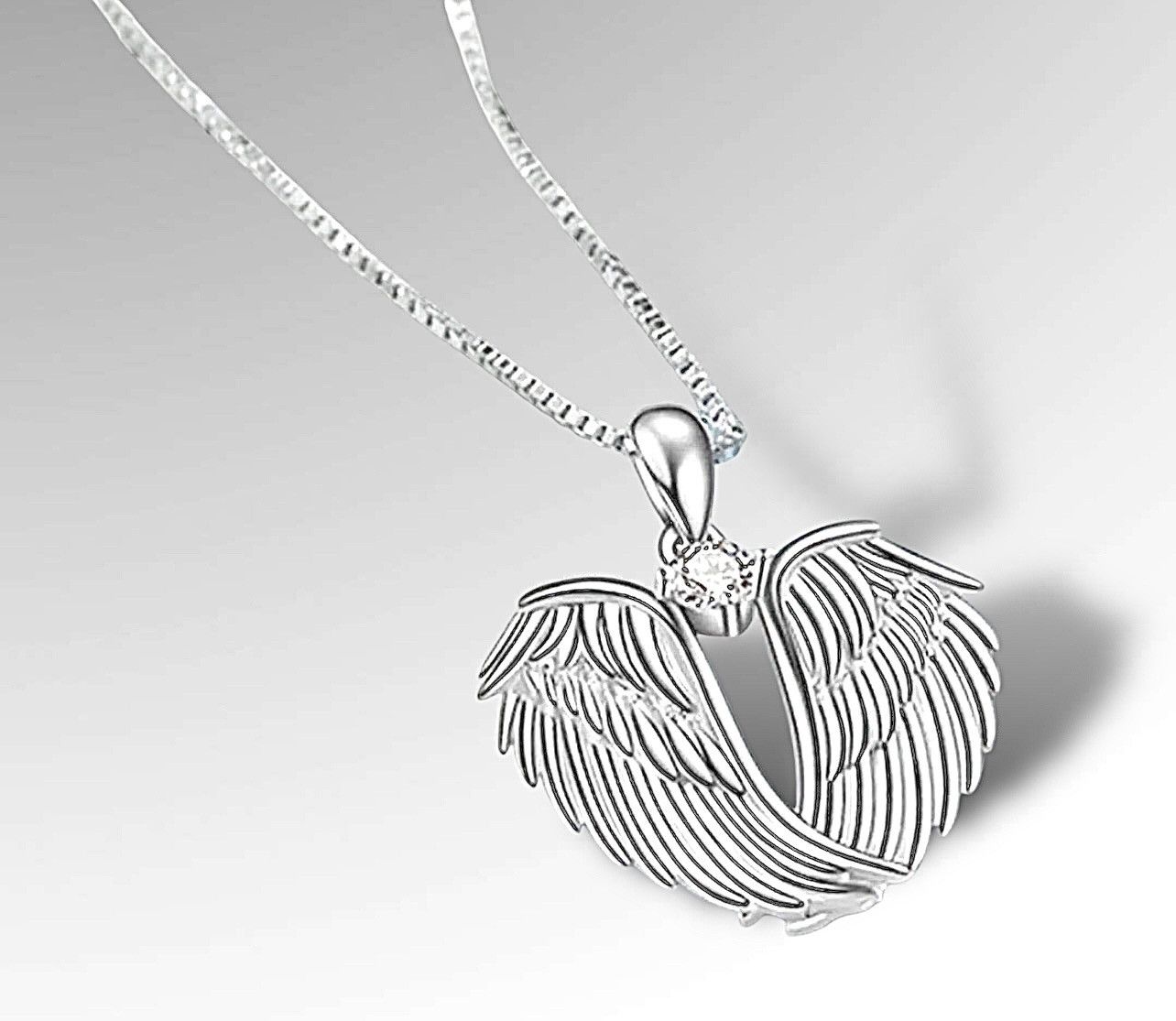 Other 925 Sterling Silver Angel Cubic Zirconia 18” Necklace Size ONE SIZE - 8 Thumbnail