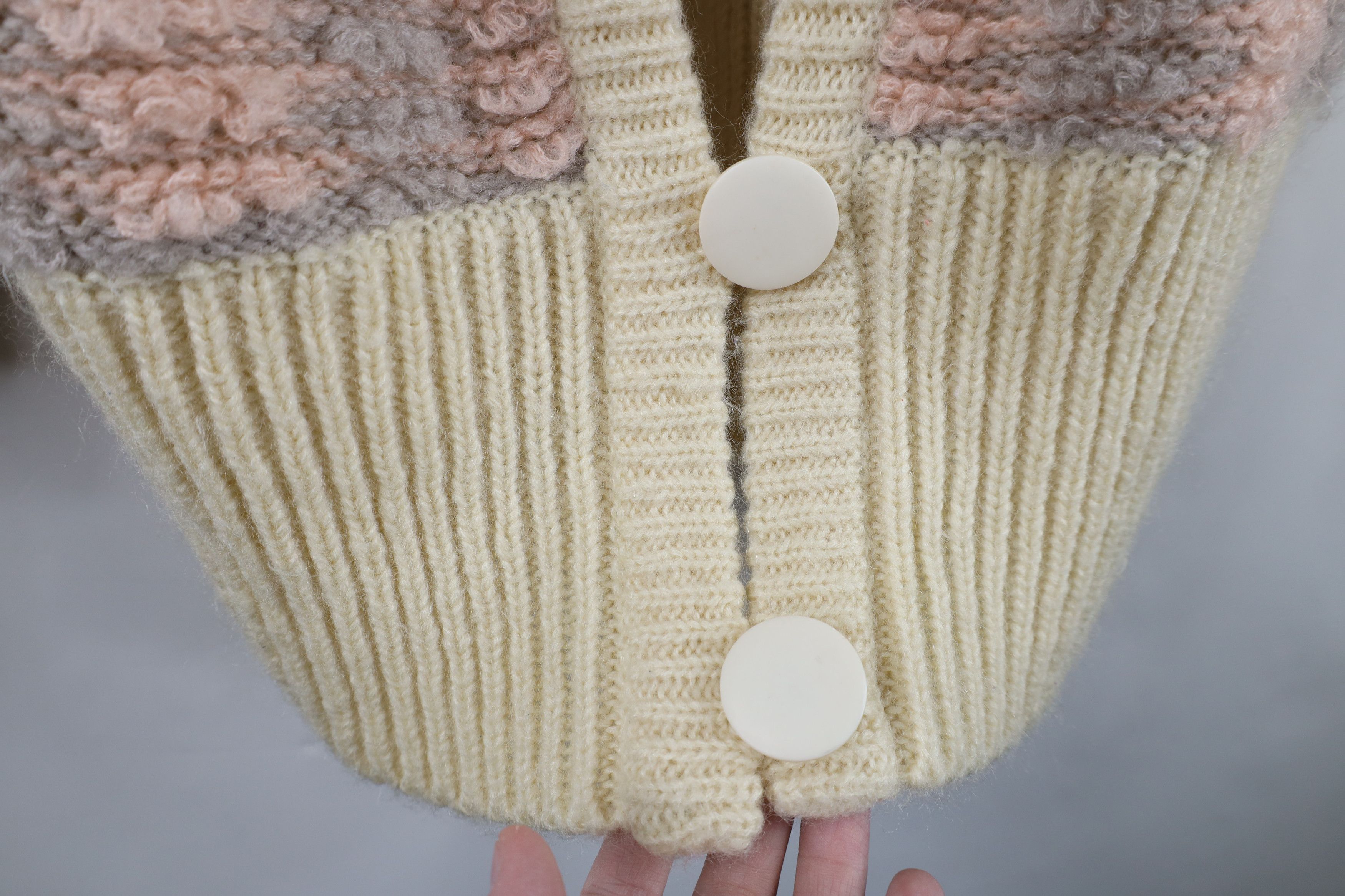 Vintage Vintage 80s 90s Streetwear Textured Knit Cardigan Sweater Size S / US 4 / IT 40 - 4 Thumbnail