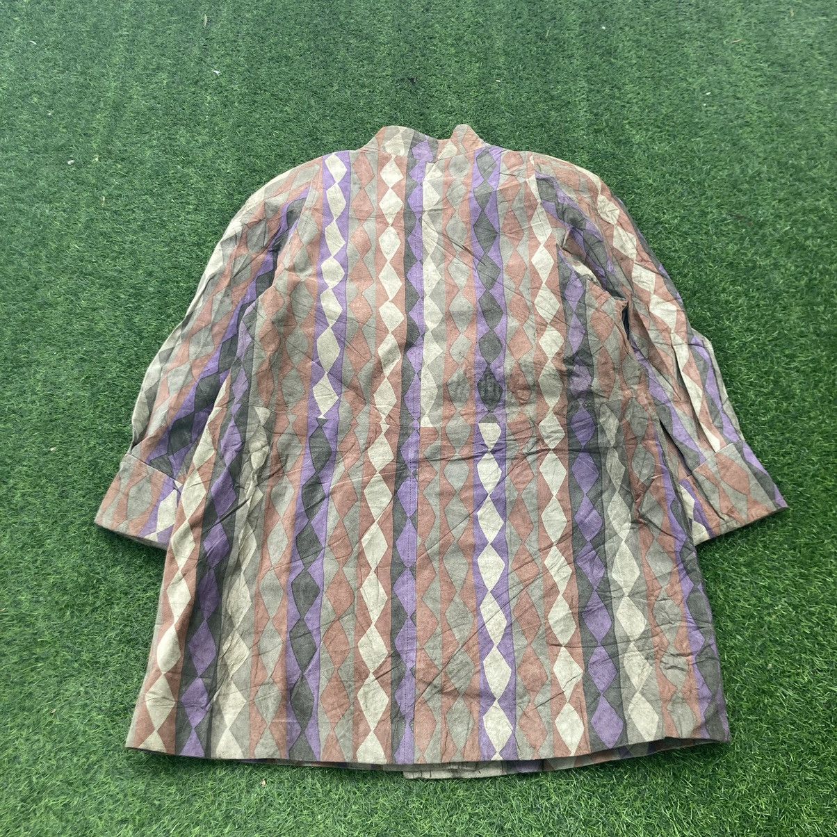 Genuine Leather × Pierre Balmain PIERRE BALMAIN PARIS PATCHWORK DESIGN LEATHER LONG JACKET Size ONE SIZE - 3 Thumbnail