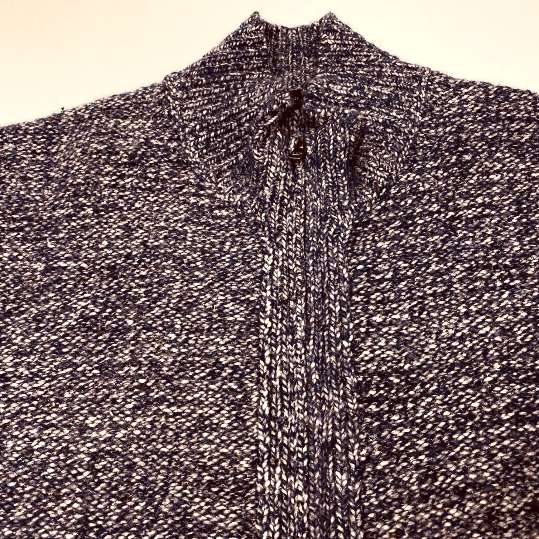 Banana Republic VINTAGE Banana Republic Cardigan Wool Blend Sweater Mens Large Blue Speck Full Zip 7877 Size US L / EU 52-54 / 3 - 7 Thumbnail