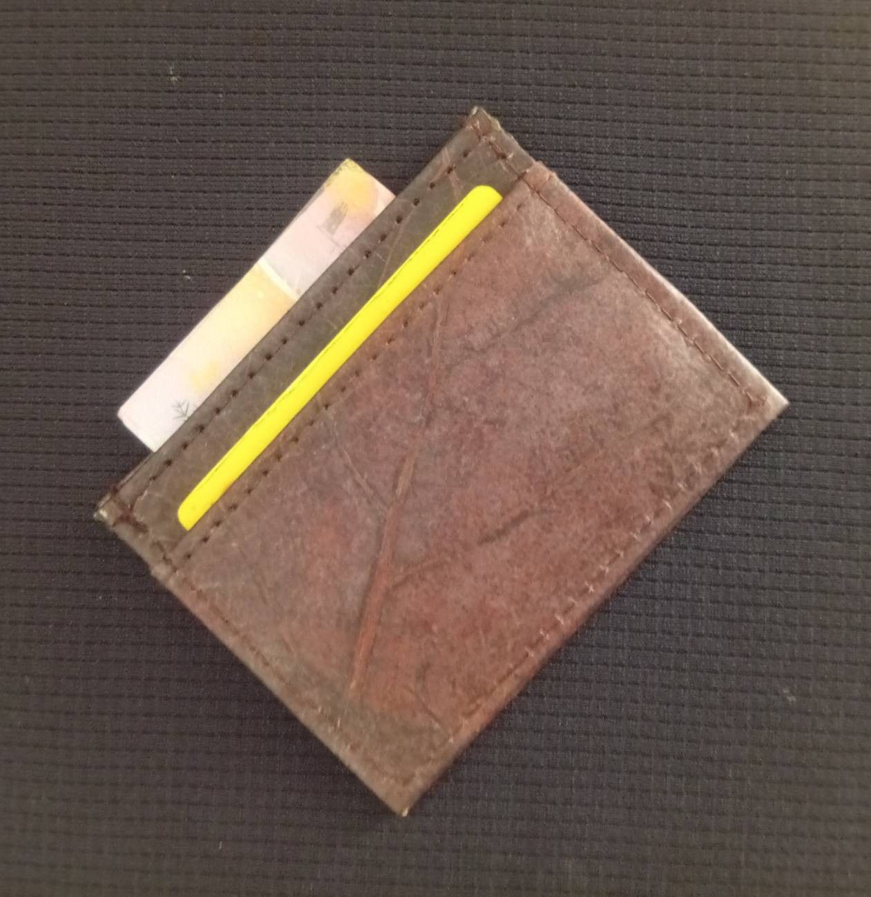 Other ECO SMART SLIM WALLET BROWN VEGAN LEAF LEATHER CARD HOLDER Size ONE SIZE - 2 Thumbnail