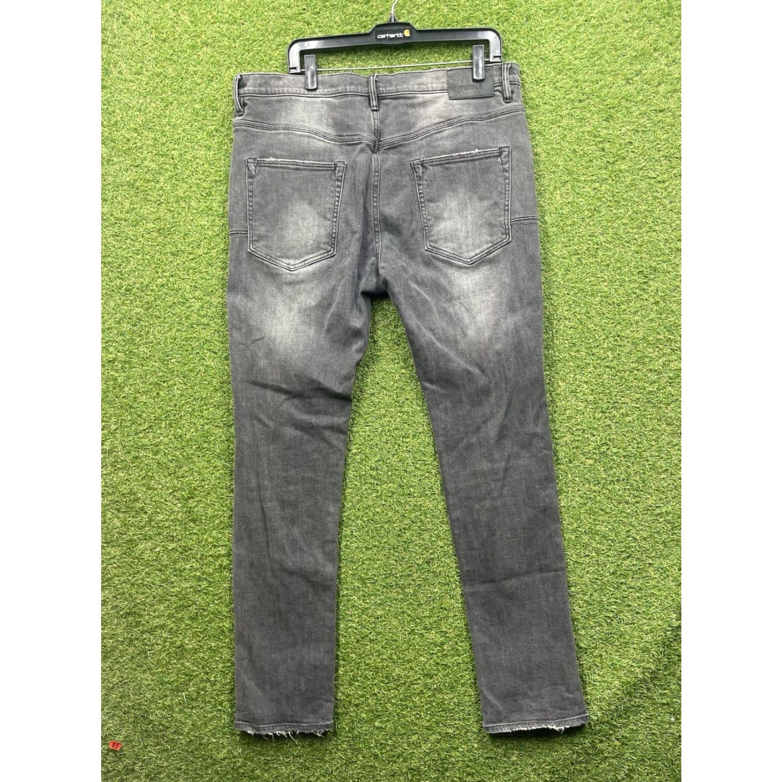 J Brand Purple Brand Jeans Slim Fit Mens 34x33 Black Distressed Stretch Size US 34 / EU 50 - 2 Thumbnail