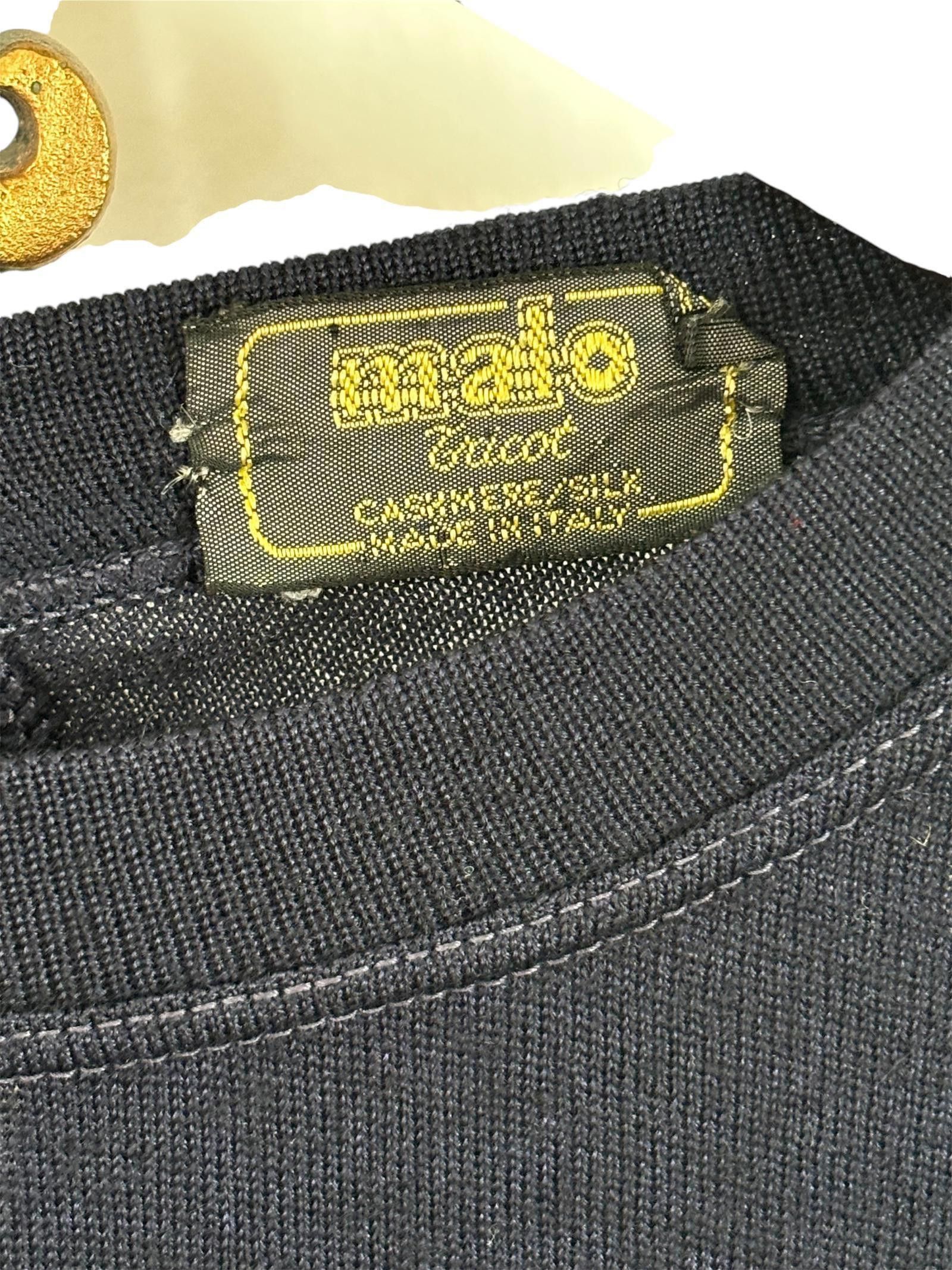 Malo Malo Cashmere / Silk Crew Neck Navy Sweater 29" Size L / US 10 / IT 46 - 4 Thumbnail