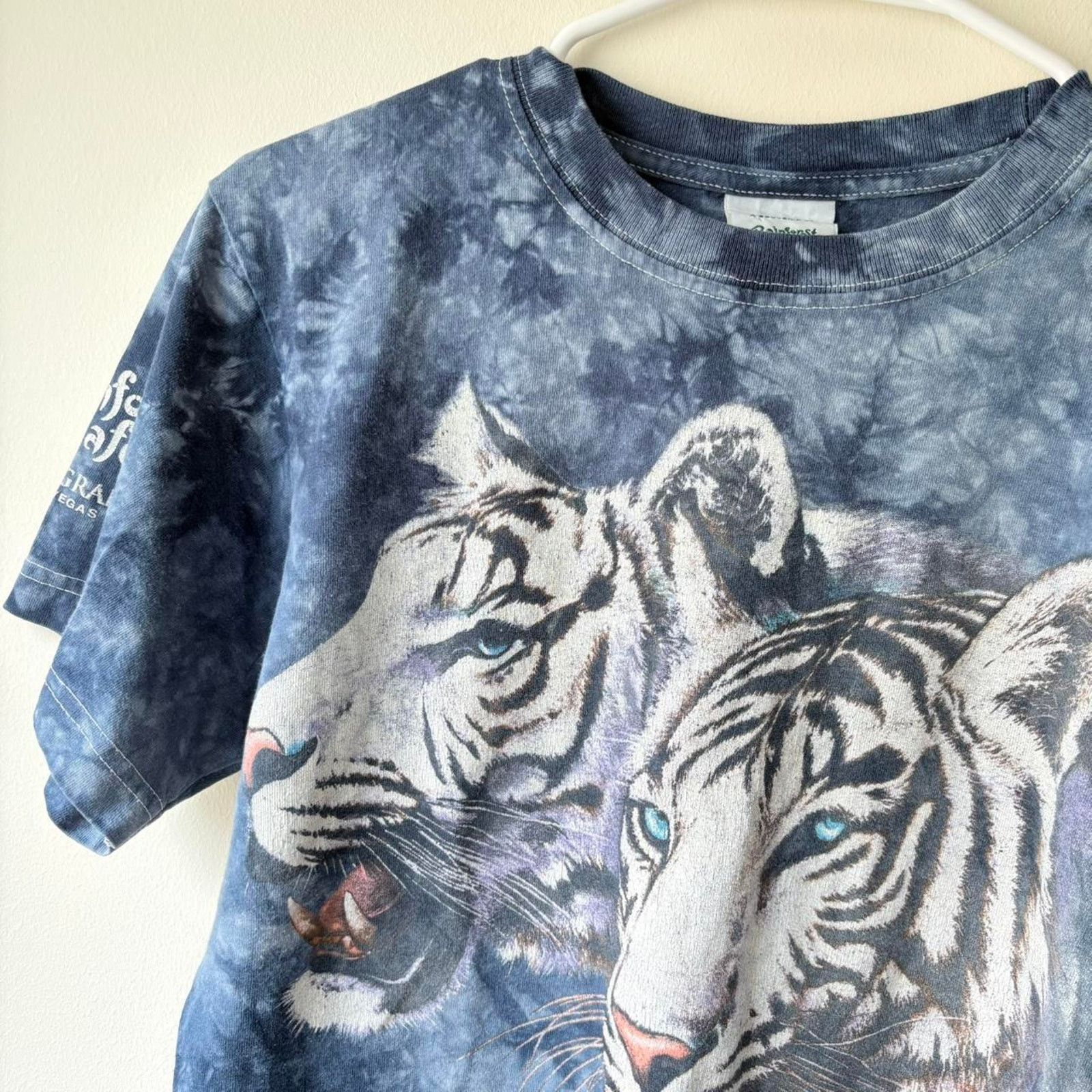 Nike Blue vintage 90s tie dye rainforest Size US S / EU 44-46 / 1 - 4 Thumbnail
