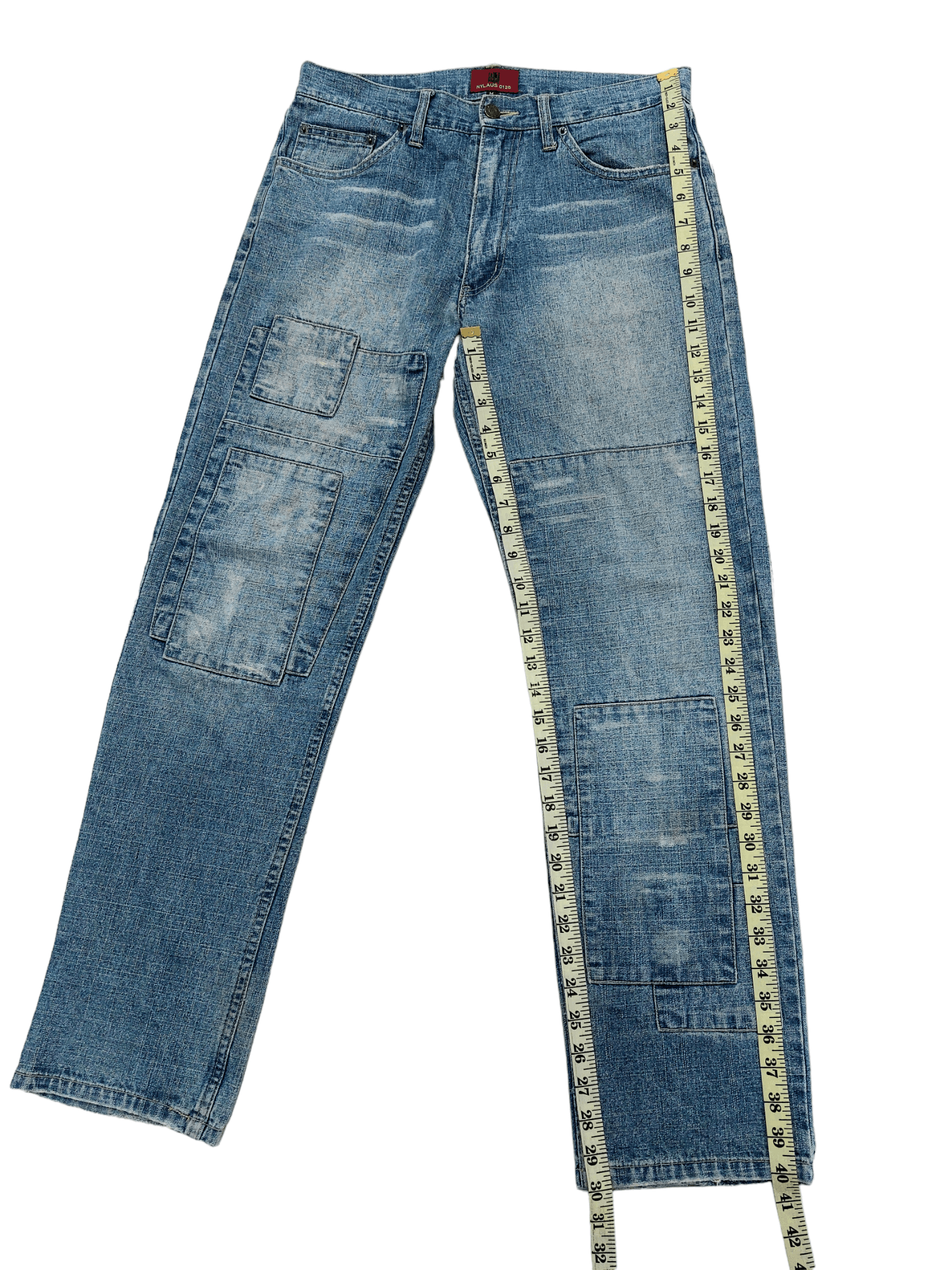 Japanese Brand Nylaus 0125 Patchwork Denim Size US 32 / EU 48 - 15 Thumbnail