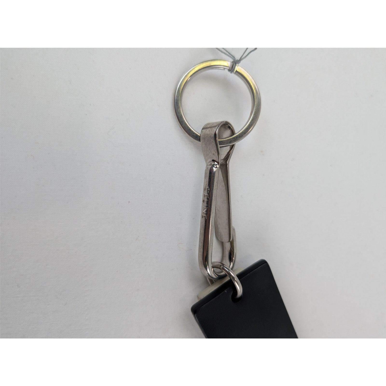 Celine o1rshd1 Size: OS / Paris Tag Keyring in Black / White Size ONE SIZE - 4 Thumbnail