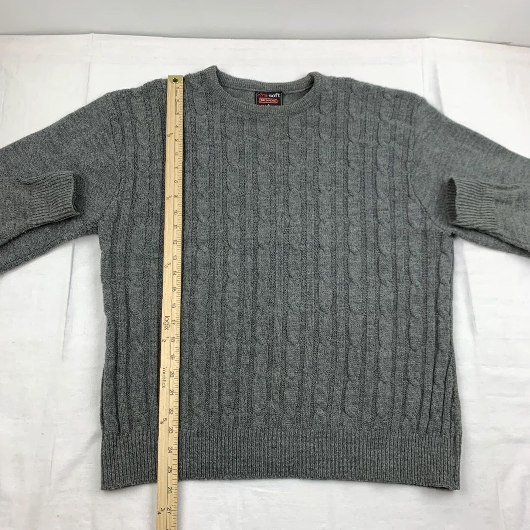 Vintage VINTAGE Drummond Sweater Mens Pullover Knit Gray 90s Large Crew Neck Long Sleeve Ultra Soft 100% Knit Texture Vintage 90s Size US L / EU 52-54 / 3 - 4 Thumbnail