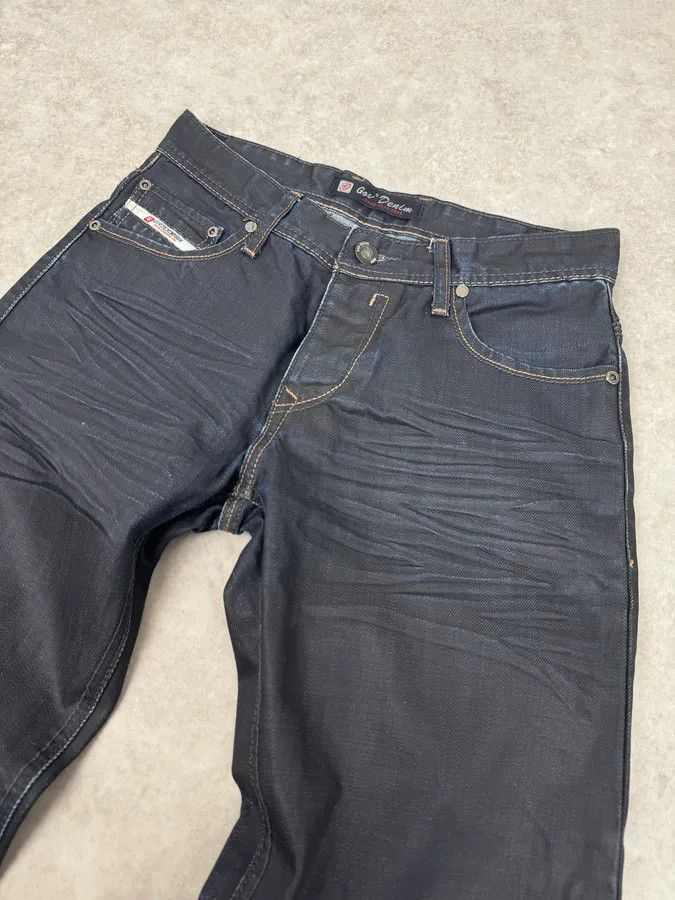 Vintage 2000s Black Waxed Effect Obscure Denim Jeans Size US 32 / EU 48 - 6 Thumbnail