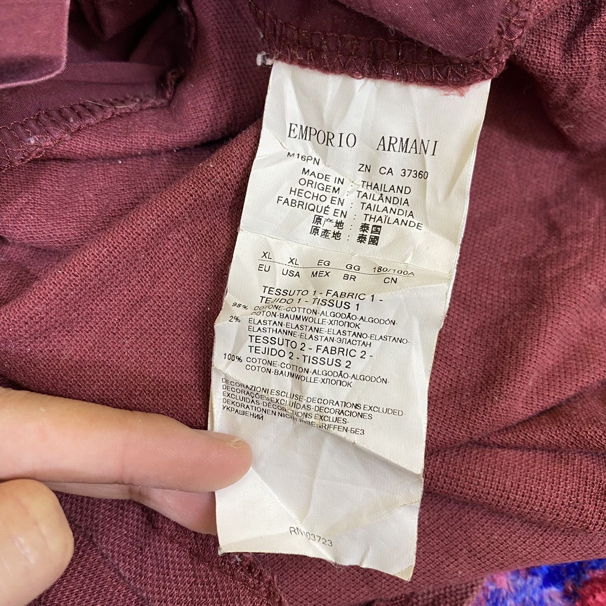 Emporio Armani EMPORIO ARMANI JEANS Italian Brand Burgundy Button Up Shirt Size US XL / EU 56 / 4 - 5 Thumbnail