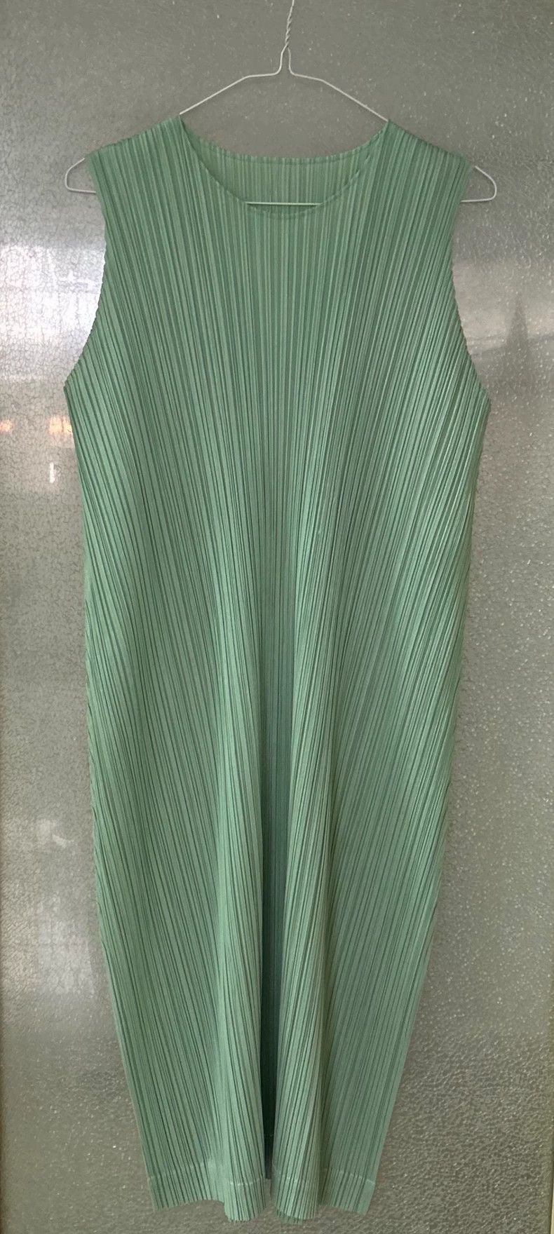 Issey Miyake Issey Miyake size:2 Green pleated sleeveless dress Size M / US 6-8 / IT 42-44 - 1 Thumbnail