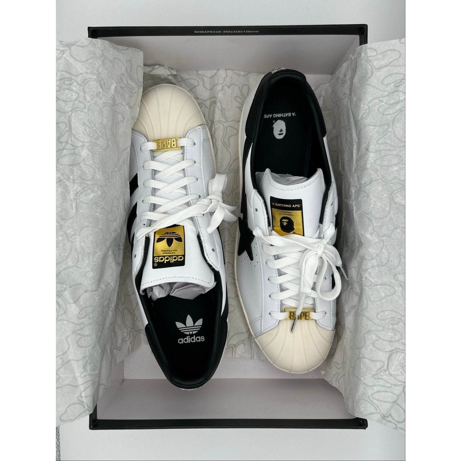 Nike Adidas x BAPE Superstar 80s A Bathing Ape US Size 12 GZ8980 Size US 12 / EU 45 - 3 Thumbnail