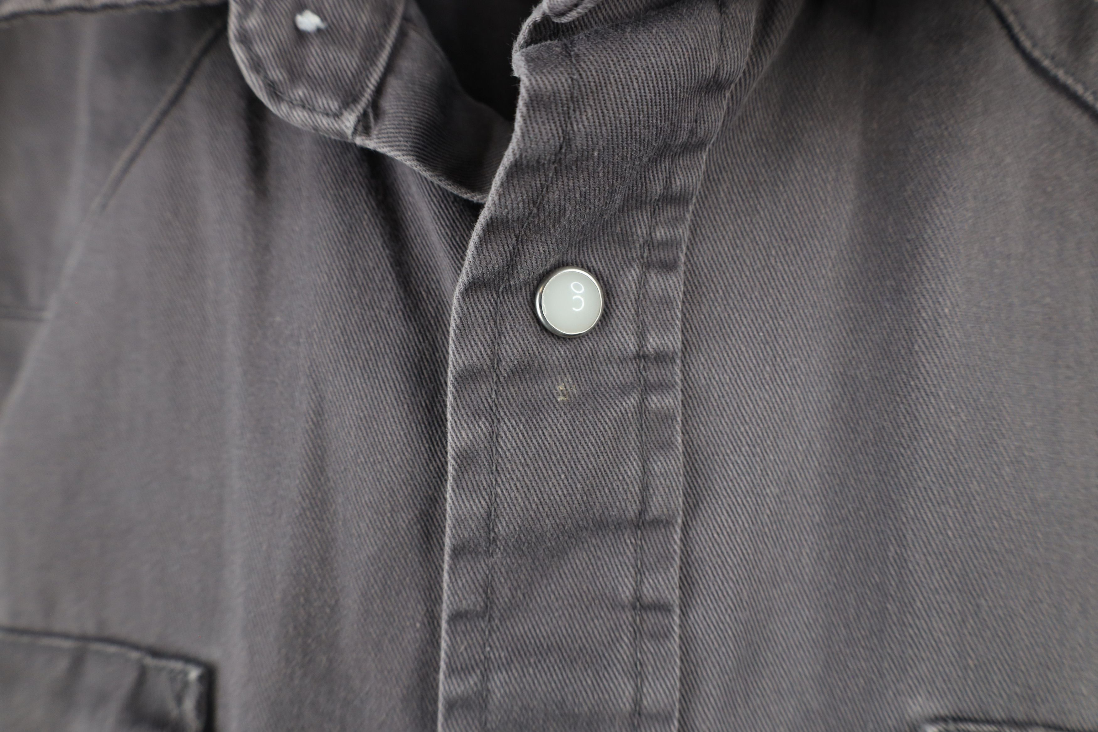 Vintage × Wrangler Vintage 90s Wrangler Western Cowboy Snap Button Shirt Gray Size US L / EU 52-54 / 3 - 8 Thumbnail