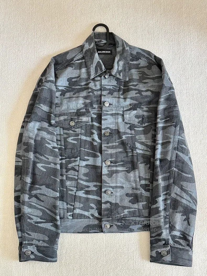 Balenciaga Balenciaga Short Camo Denim Jacket Size US M / EU 48-50 / 2 - 1 Thumbnail