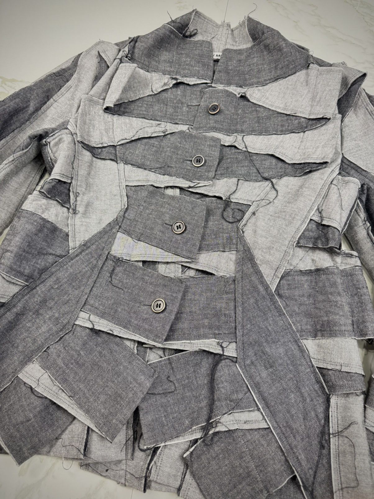 Issey Miyake Issey Miyake AW02 Reconstructed Denim Jacket Size US L / EU 52-54 / 3 - 3 Thumbnail