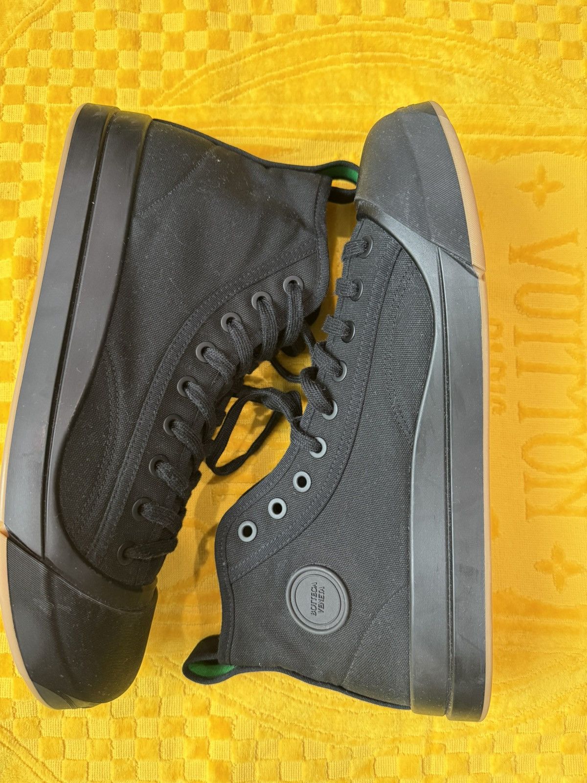 Bottega Veneta Bottega Veneta - High-top Fabric Sneakers Size US 13 / EU 46 - 1 Thumbnail