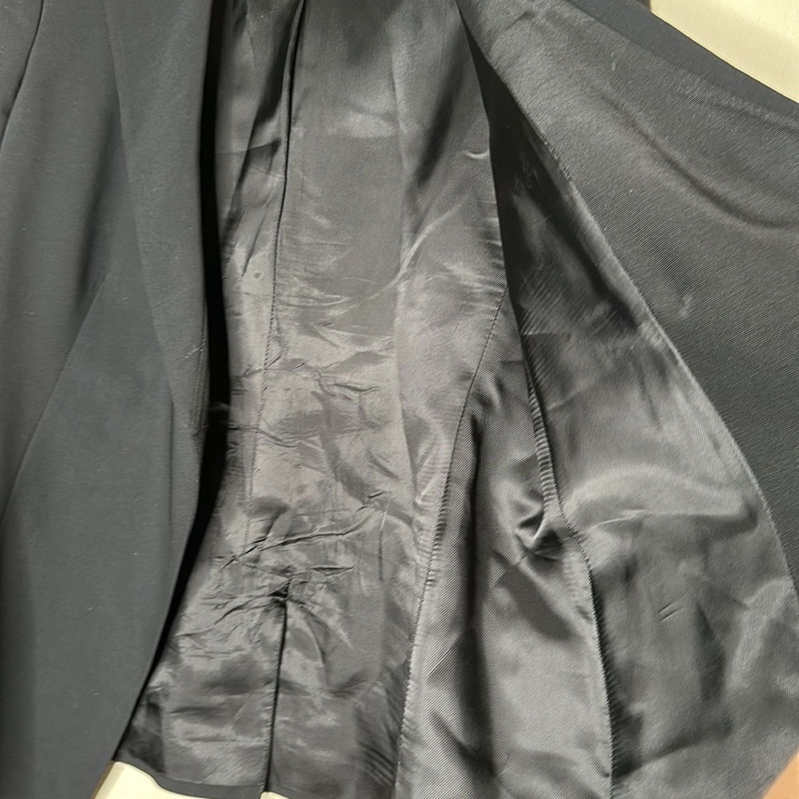 Armani Collezioni VTG Armani Collezioni 100% Wool Tuxedo Pant Suit Black Sz 8 Size M / US 6-8 / IT 42-44 - 16 Thumbnail